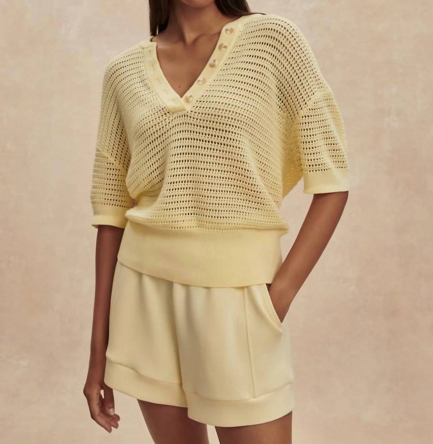 Varley - Callie Knit V-neck Top