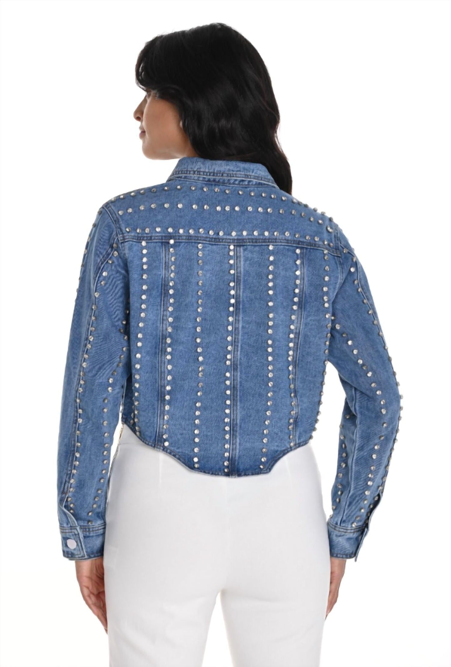 Frank Lyman - 256783U - Crystal Embellished Jean Jacket