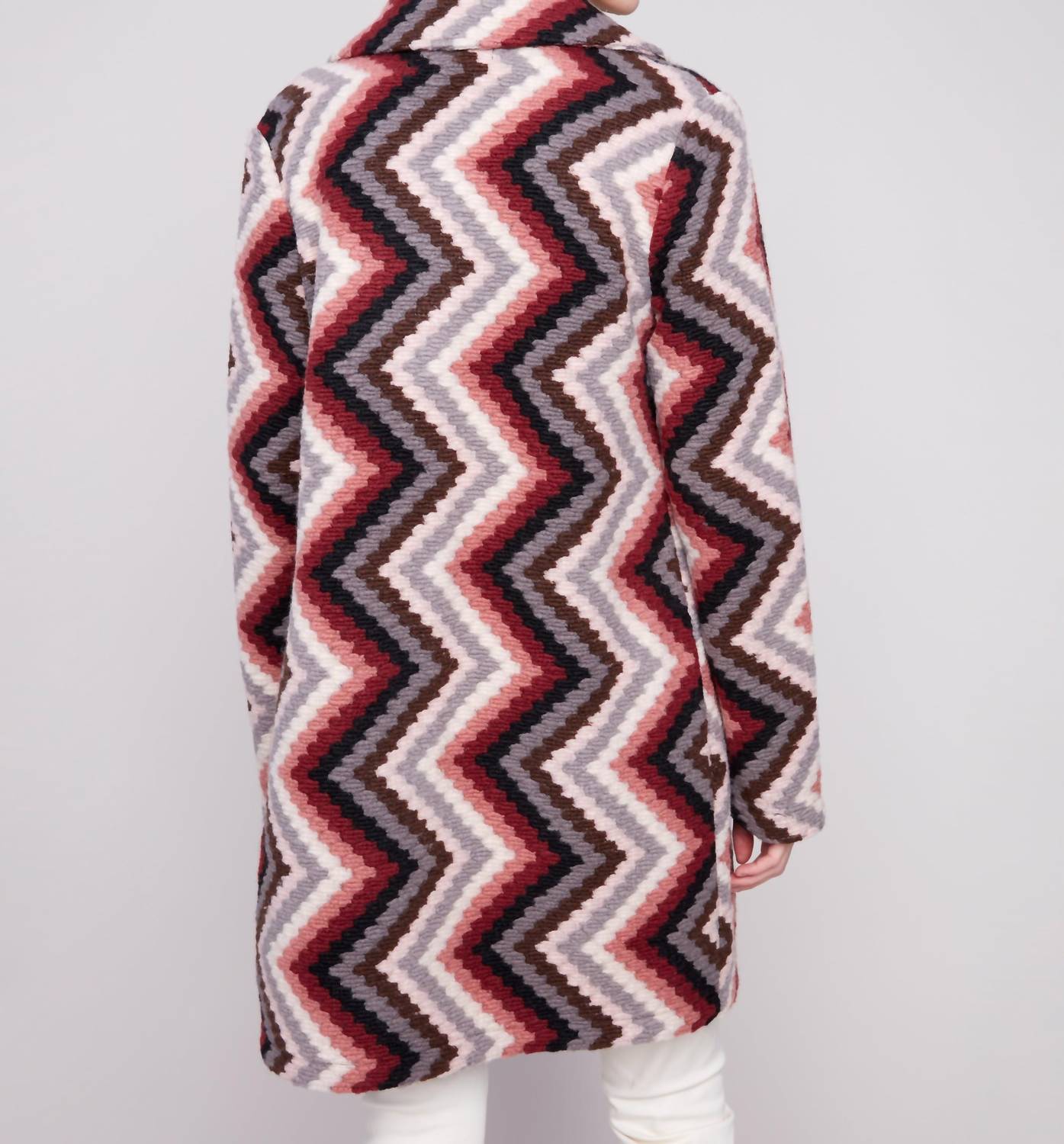 Charlie B - Long Crochet Coat With Button Closure