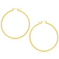 14k Yellow Gold Polished Hoop Earrings (55 mm)