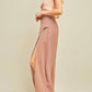 Entro - Solid Slit Maxi Pants