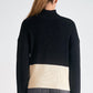 Elan - Amber Color Block Sweater Top
