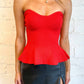 Adeline - Barely There Peplum Top
