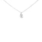 10K White Gold 1/10 Cttw Diamond Solitaire Spiral 18" Pendant Necklace (I-J Color, I2-I3 Clarity)