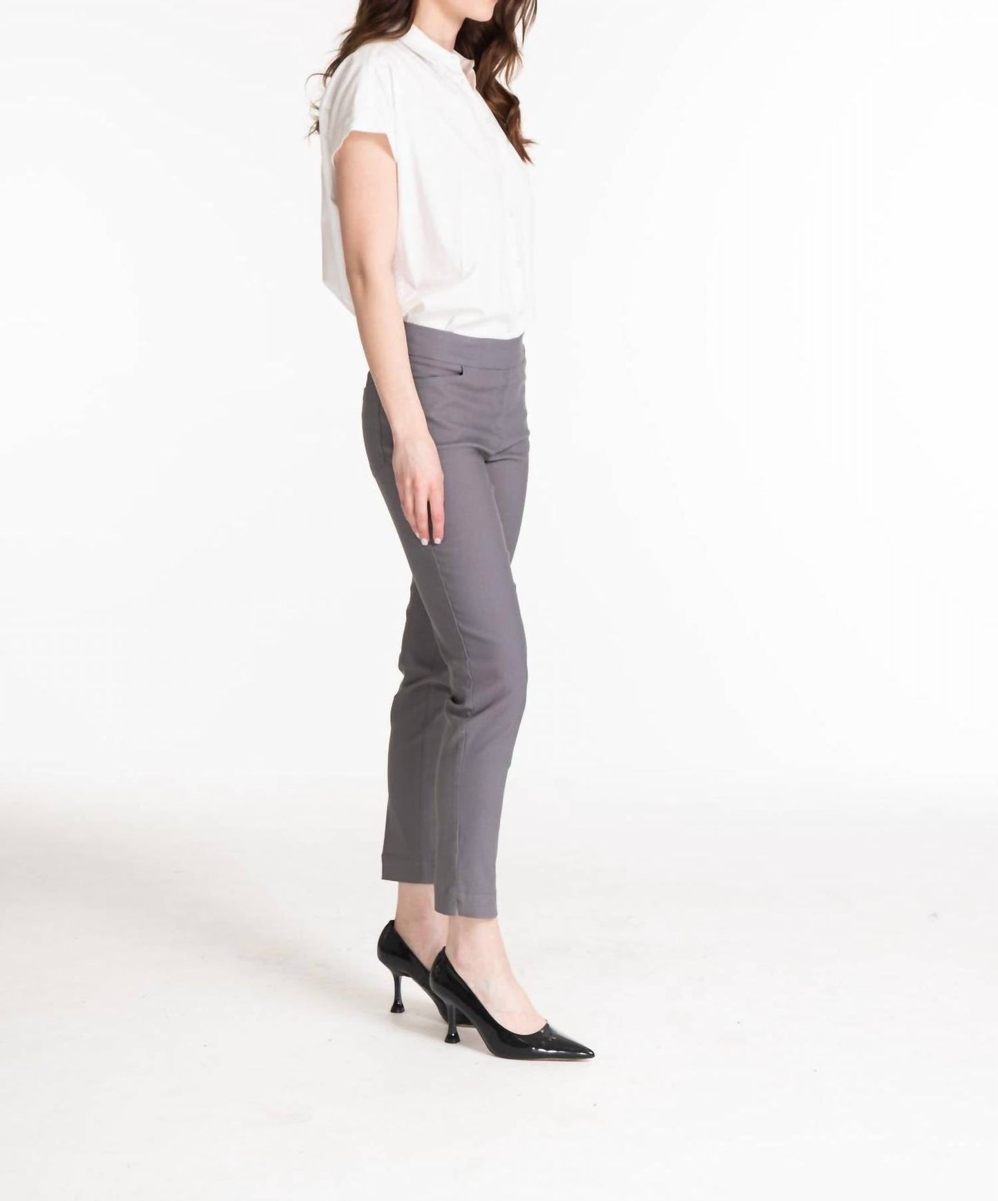 Slimsation By Multiples - Pull On Ankle Pocket Pants