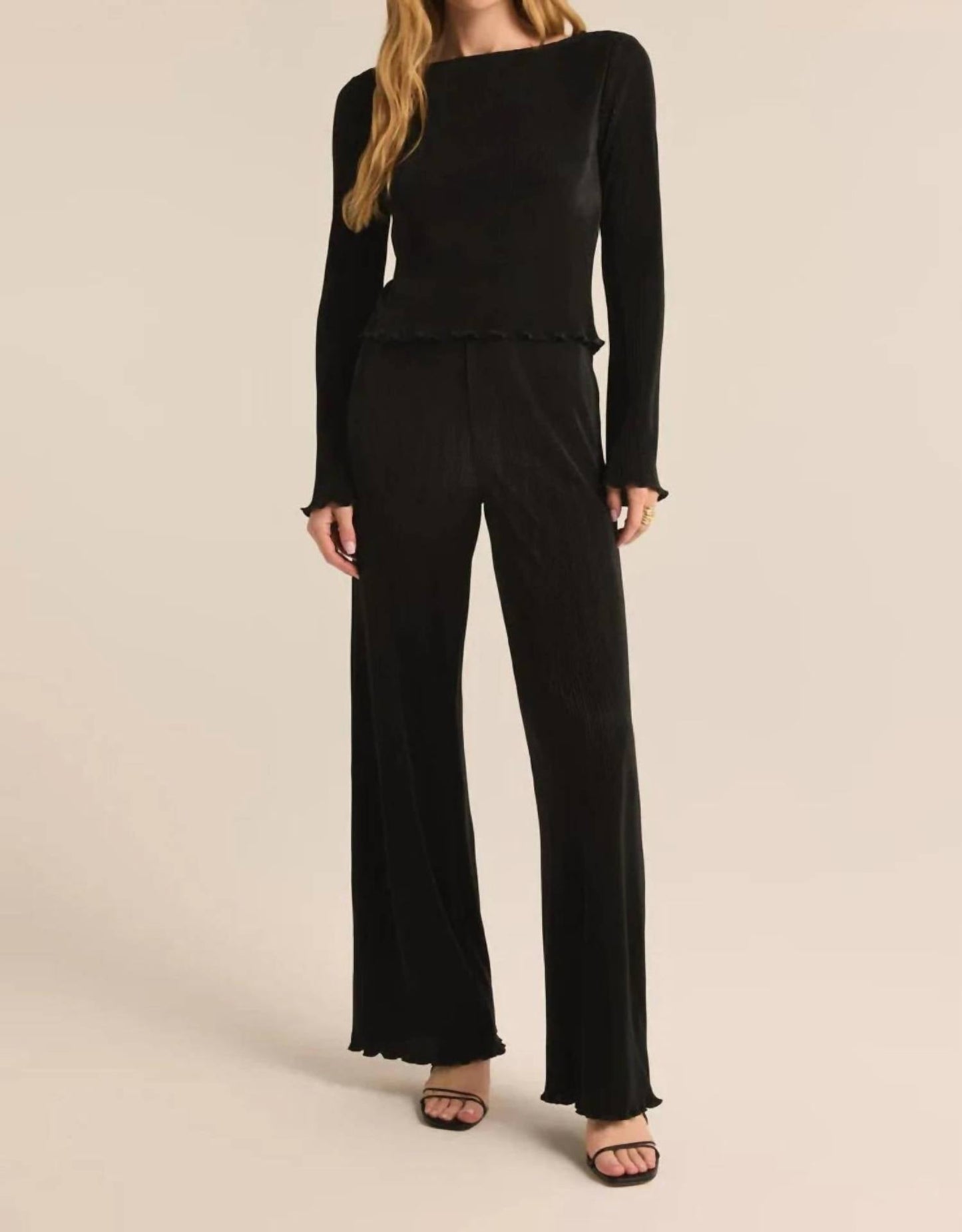 Z Supply - PLISSÉ LONG SLEEVE TOP