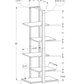 Bookshelf, Bookcase, Etagere, 5 Tier for Office, Contemporary & Modern