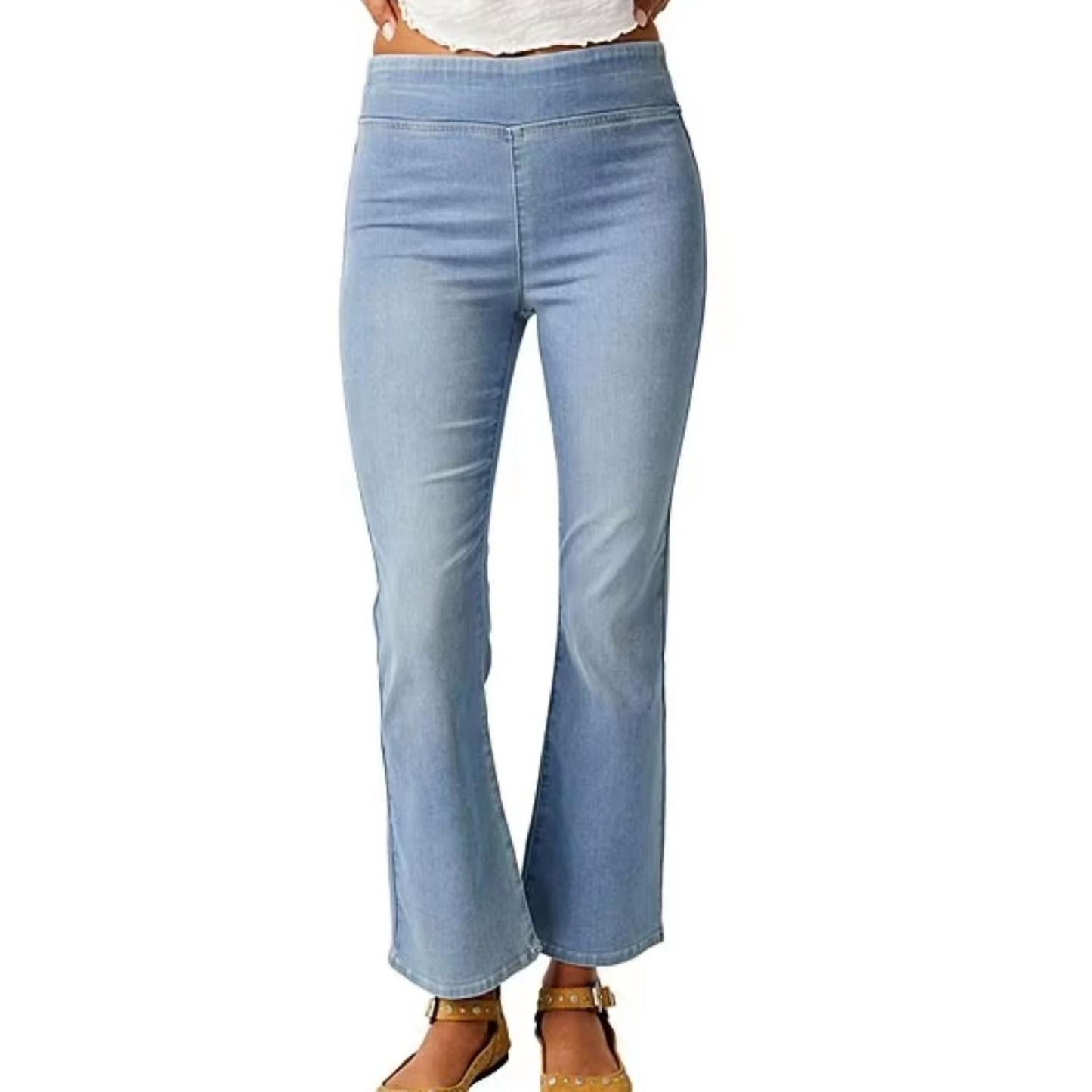 Free People - Women's In My Feelings Cropped Slim Flare Jeans