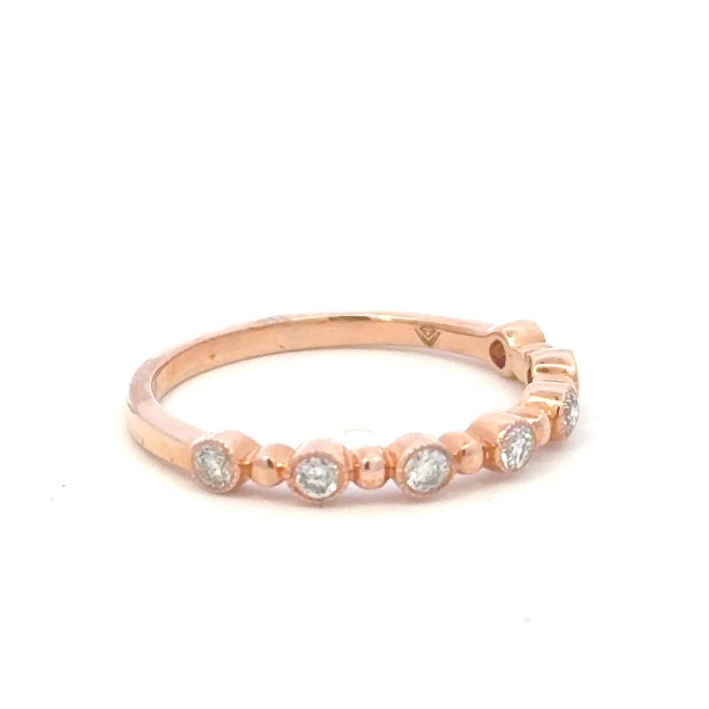 Aamiaa - 0.24 Carat Natural Diamond Bezel & Bar Band Ring