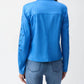 Joseph Ribkoff - Foiled Faux Suede Moto Style Jacket