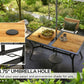 Stable Faux Wood Rectangle Outdoor Dining Table