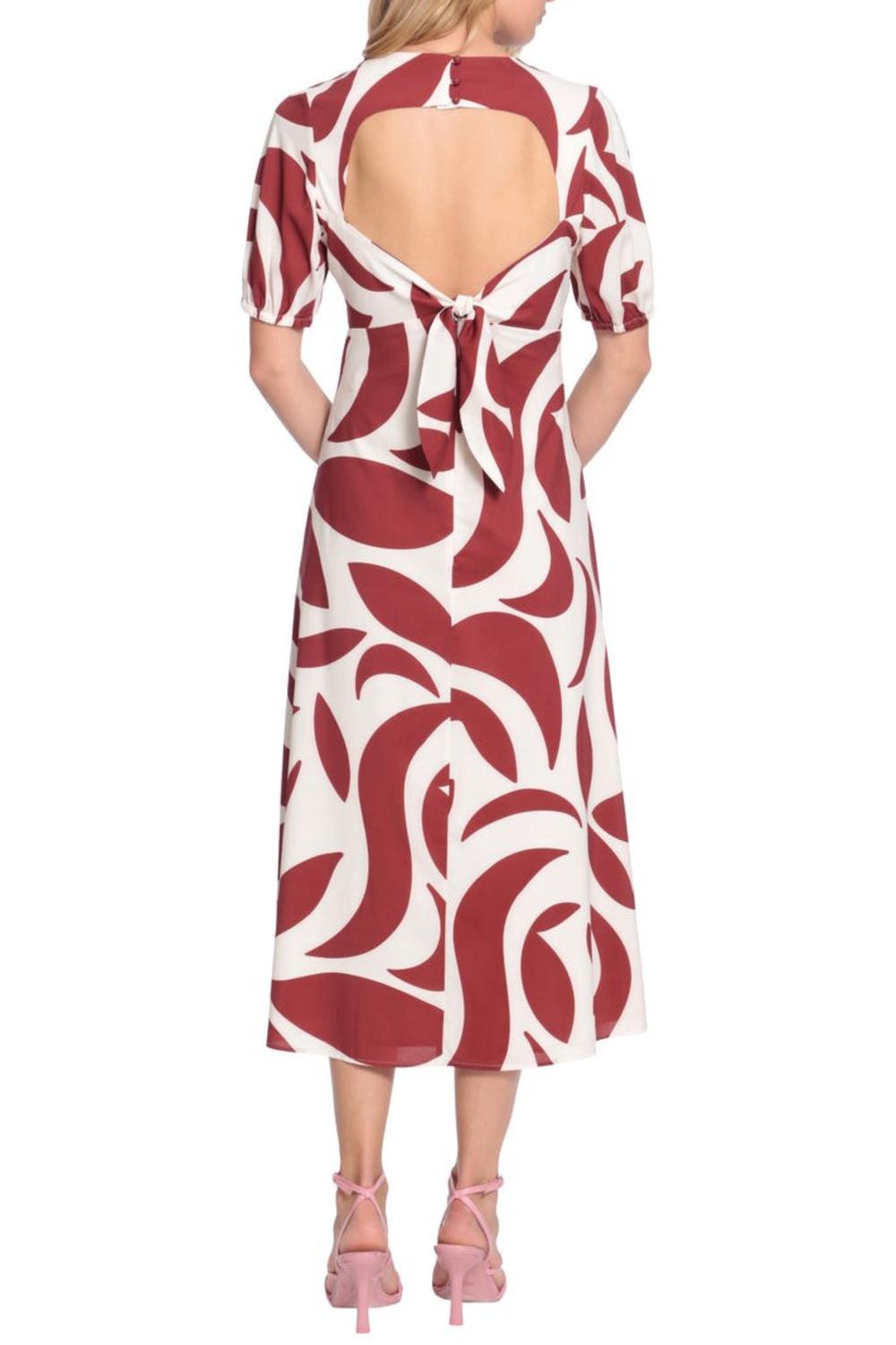 Donna Morgan - Geo Print Open Back A-line Midi Dress