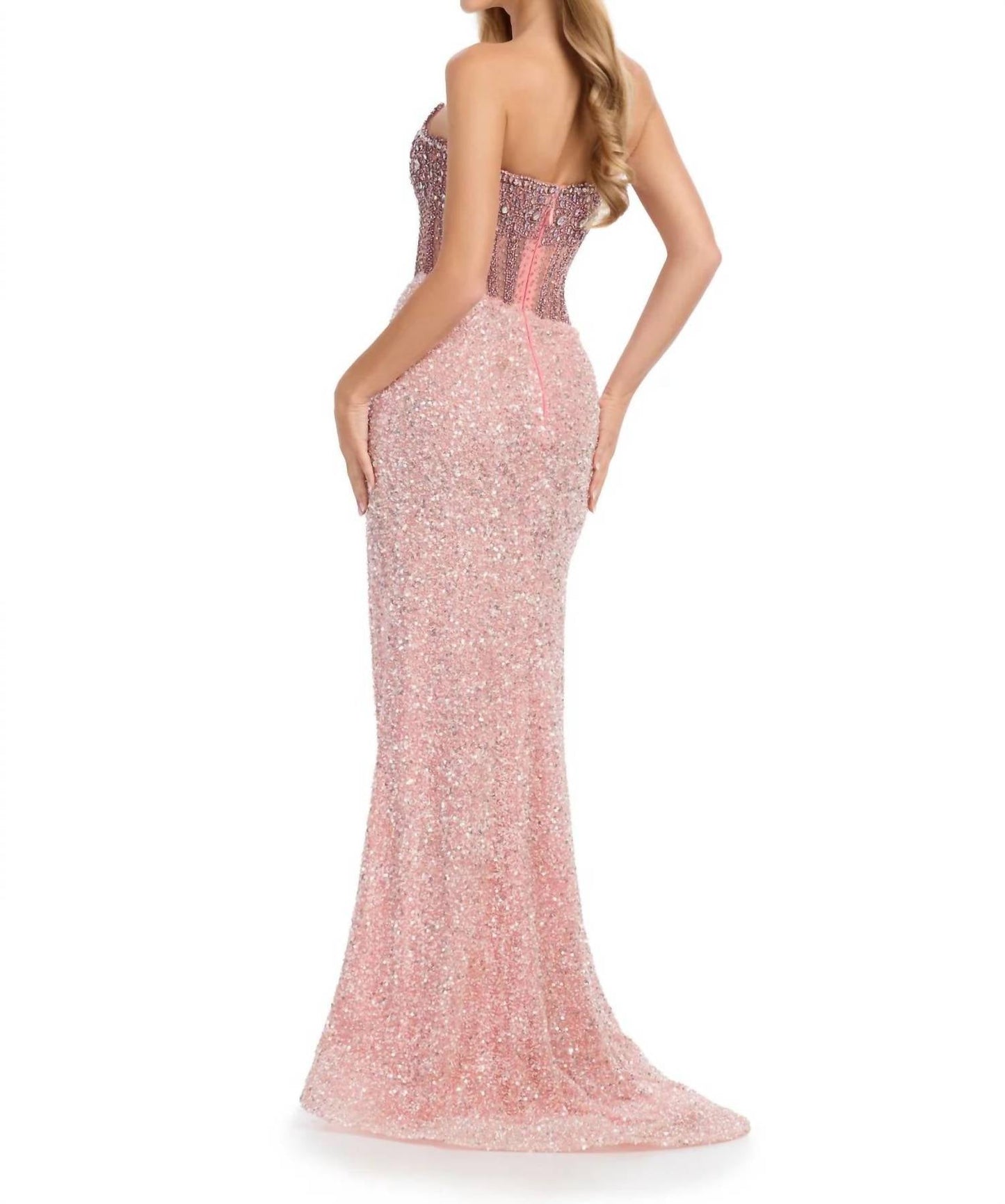 Ashleylauren - Dazzling Fully Hand Beaded Gown