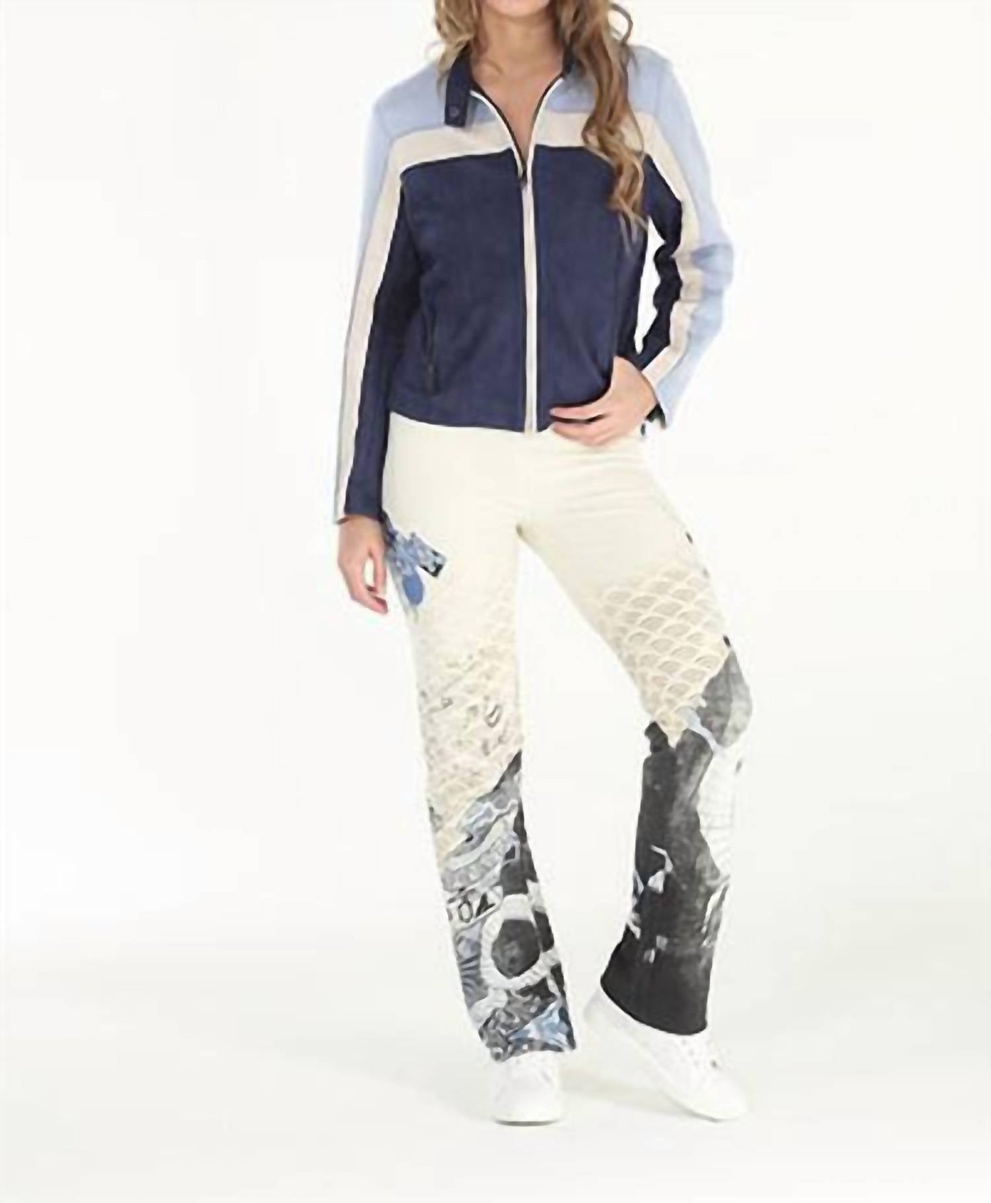 Paparazzi - Stretch French Terry Umbrella Print Lounge Pant With Raw Hem