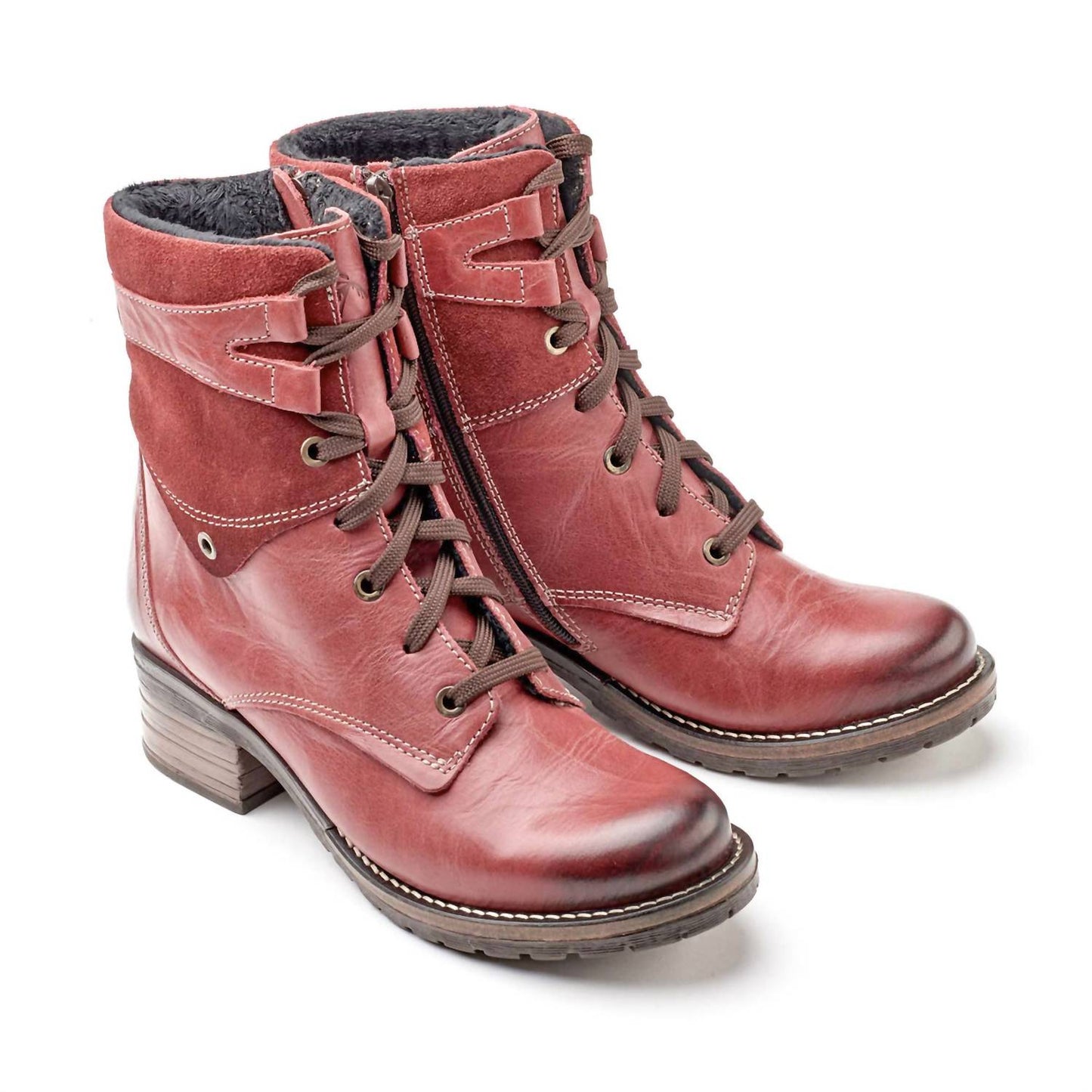 Dromedaris - Women Kara Scrunched Leather & Suede Boot