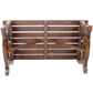 Outdoor Rustic Wooden Bench with Wagon Wheel Legs