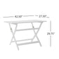Blissique Outdoor Foldable Wood Dining Table With Slat Design