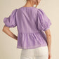 Jodifl - Miller Puff Sleeve Bow Top