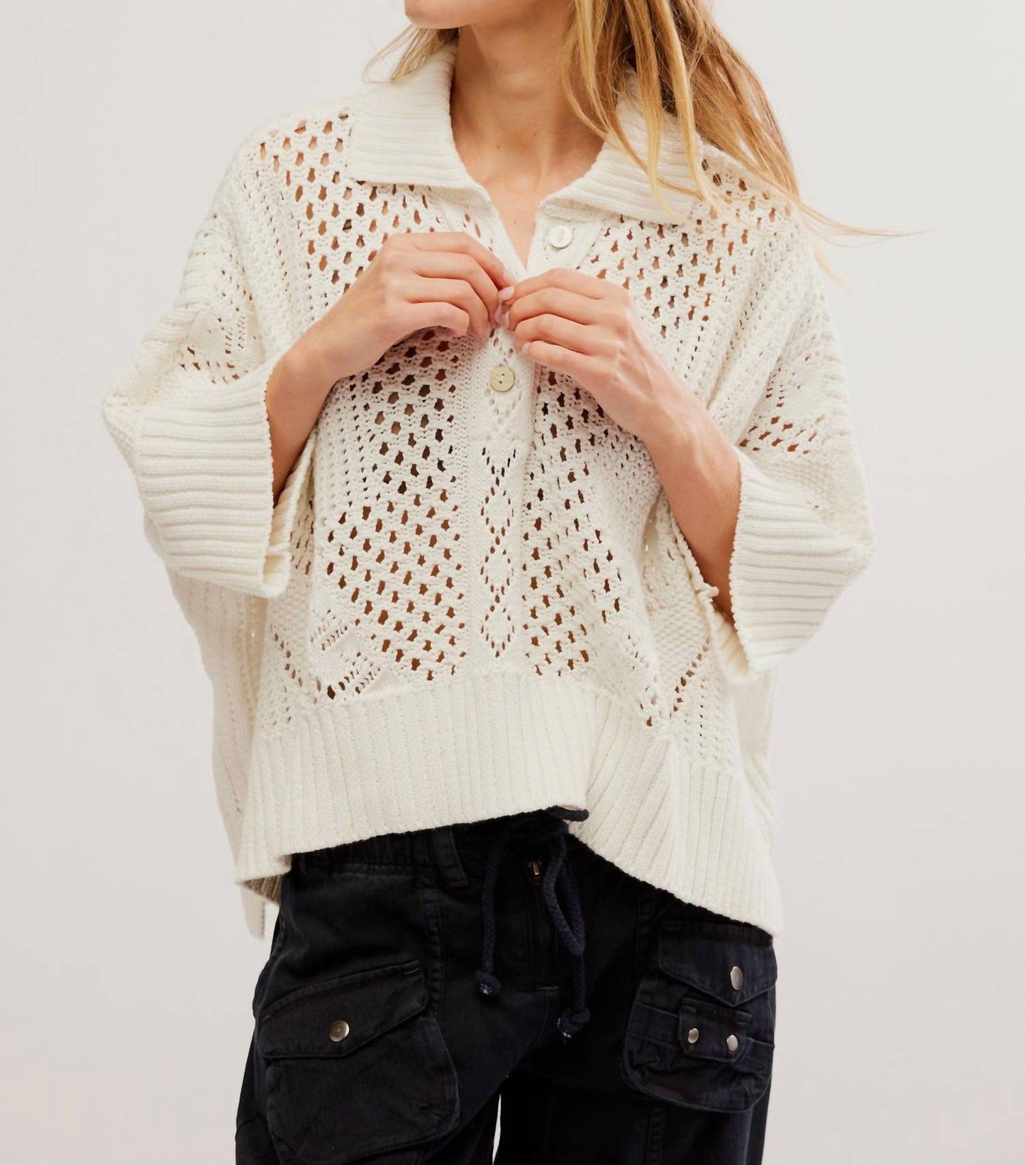 Free People - To The Point Polo Sweater