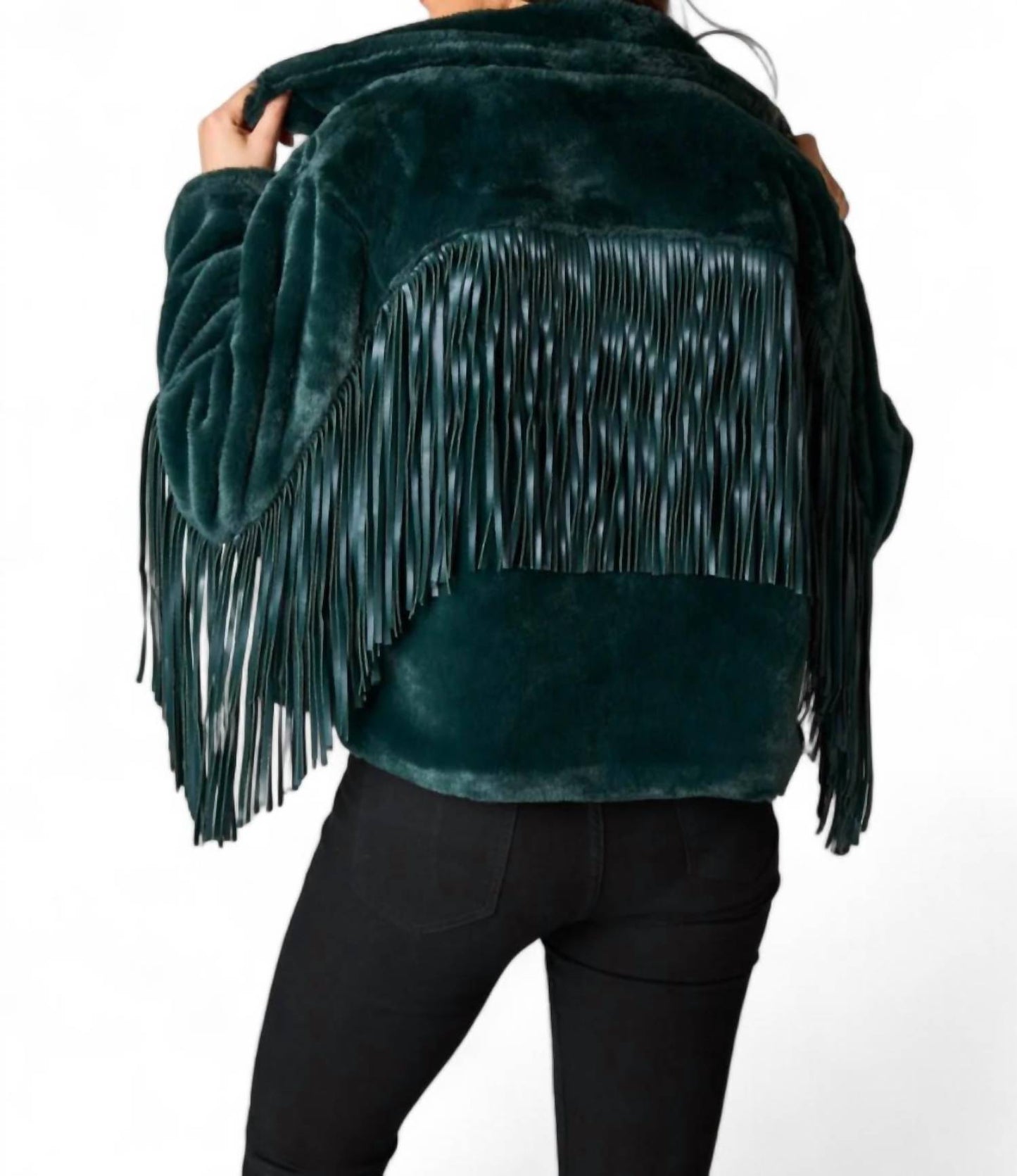 Buddylove - Skylar Fringe Faux Fur Jacket