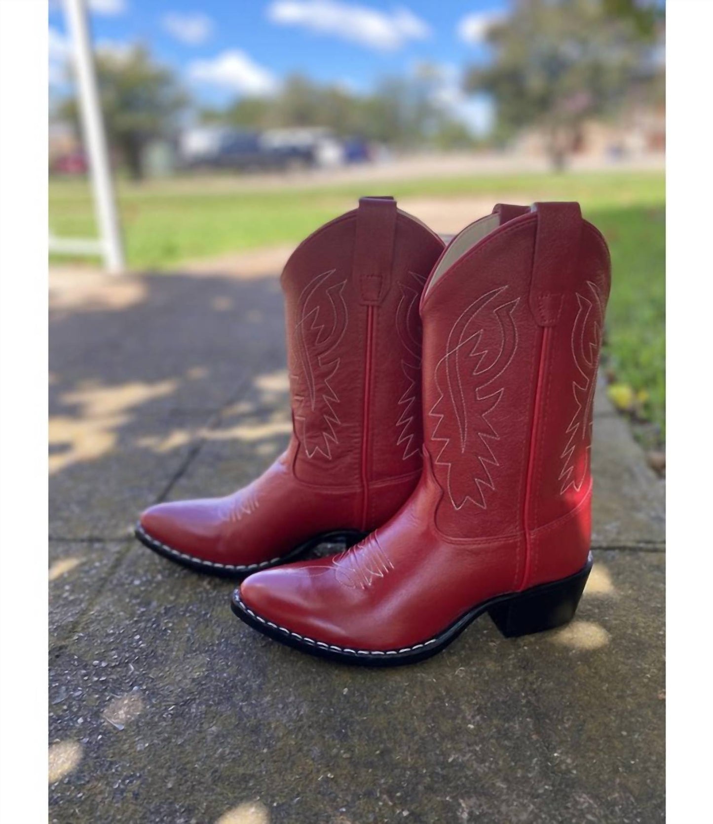 Old West - Kids Girl's Snip Toe Western Boot