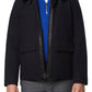 Andrew Marc Hudson Water Resistant Faux Shearling Trim Jacket in Blue Heather, Size Xx-Large