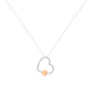 10KT Two Tone Gold 1/6 cttw Diamond Floating Heart Pendant Necklace (K-L, I1-I2)