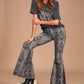 Free People - Just Float On Snake Print Flare Jean