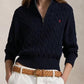 Polo Ralph Lauren - Cable Knit Cotton Quarter Zip Sweater
