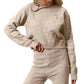 Double Take - Checkered Round Neck Top And Pants Set