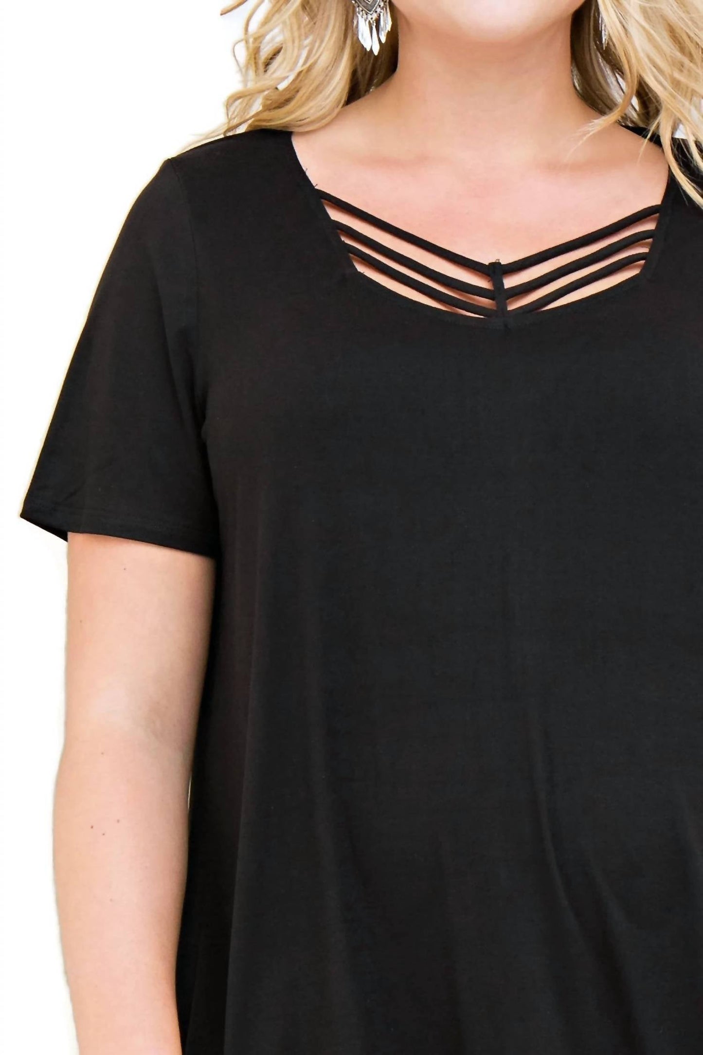 Entro - Modal Strappy Tee Shirt Dress - Plus