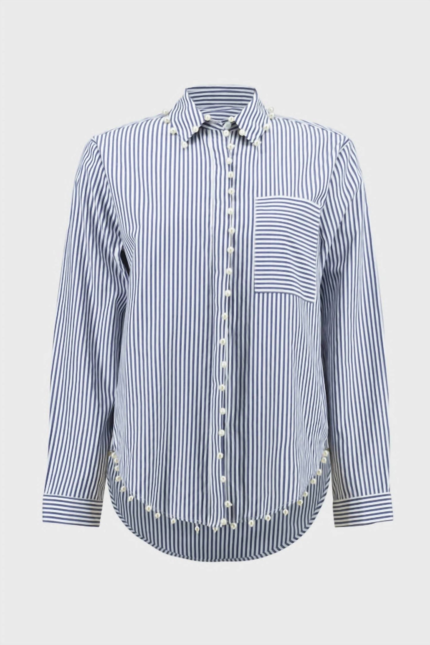 Joseph Ribkoff - Striped Blouse With Pearl Details