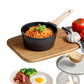 1.5 Qt Nonstick Saucepan with Lid and Wood Handle