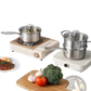 1.5 Qt Stainless Steel Saucepan with Steamer Basket