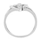 10K White Gold Diamond-Accented Cross & Open Heart Promise Fashion Ring (H-I Color, I1-I2 Clarity) - Size 7