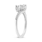10K White Gold 1/4 Cttw Miracle Set Round Cut Diamond Two-Stone Ring (H-I Color, I2 Clarity) - Size 7