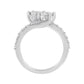 10K White Gold Two-Stone Miracle-Set Diamond Bypass Ring (1 Cttw, H-I Color, I1-I2 Clarity) - Size 6