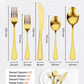 100-piece Gold Stainless Steel Silverware Set for 20