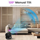 100 Speed Rechargeable Desk Fan with 120 Tilt 4000mah