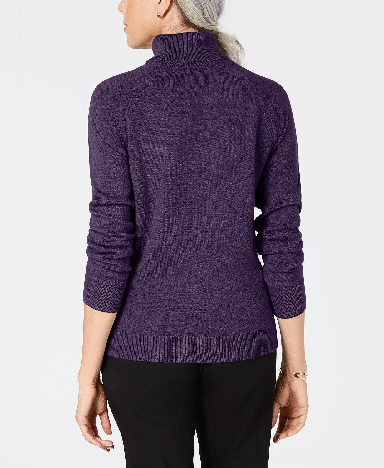 Karen Scott Women's Turtleneck Sweater Purple Dynasty Size Small