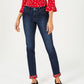 Charter Club Women's Plaid-Cuff Skinny Jeans Skyfall Wash Size 10"