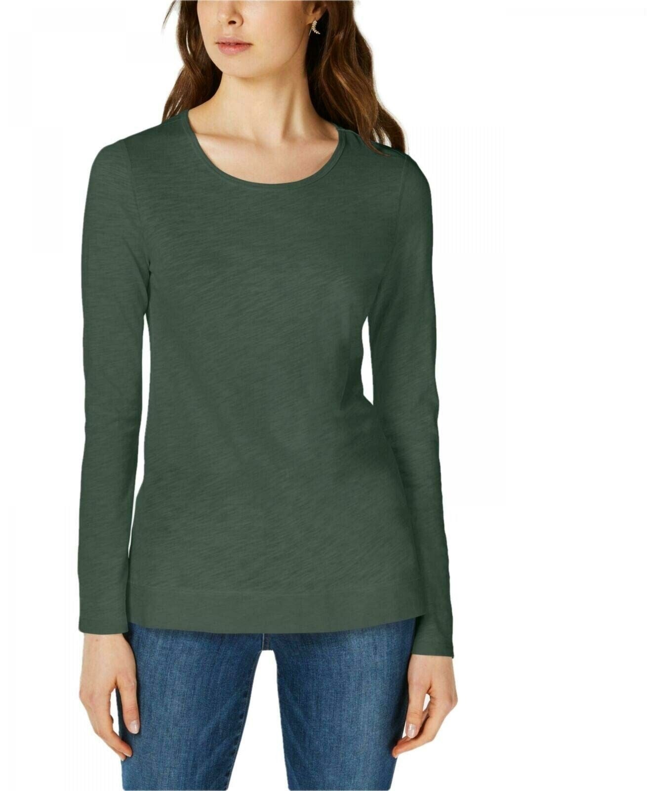 Maison Jules Women's High-Low T-Shirt Pale Sage Size 2 Extra Large