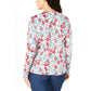 Karen Scott Women's Floral-Print Cardigan Bright White Combo Size Small