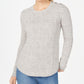 Charter Club Women's able Knit Sweater Gray Size Medium