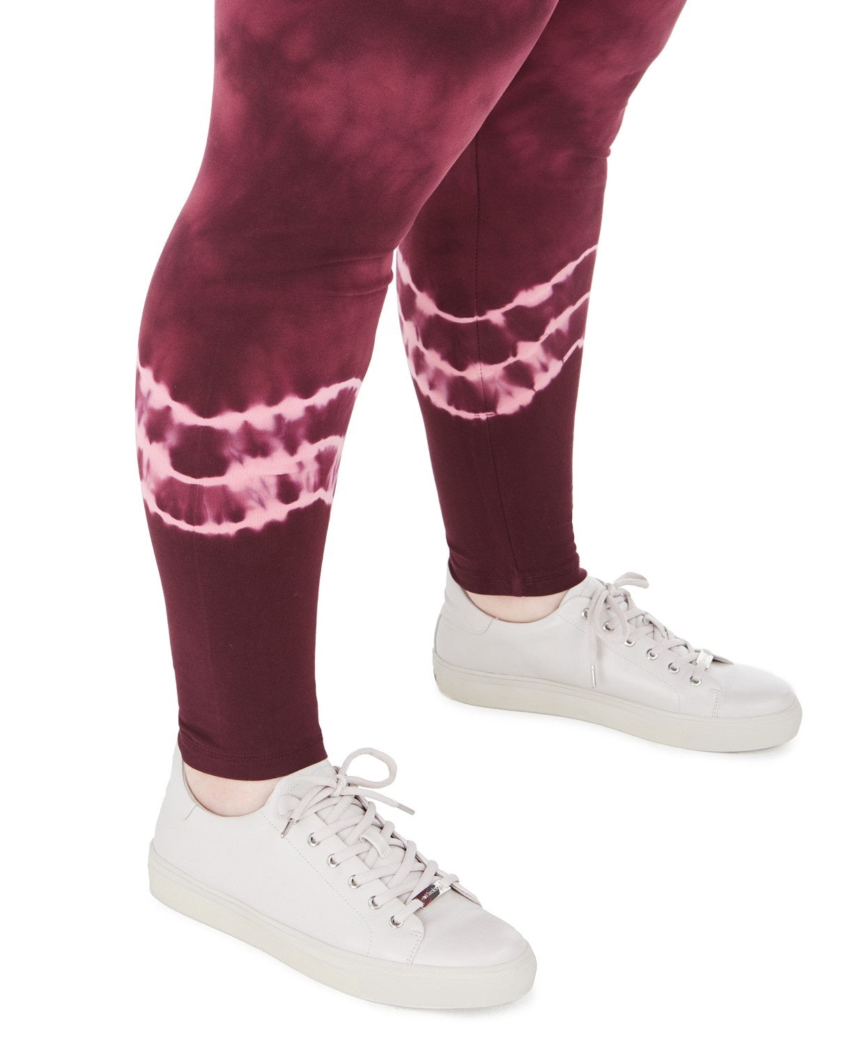 Ideology Women's Plus Size Tie Dyed Leggings Red Passion Size Extra Large