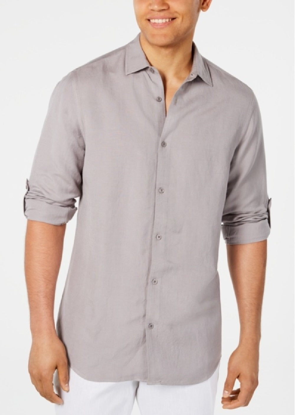 alfani-mens-platoon-linen-shirt-gray-size-xxx-large-1