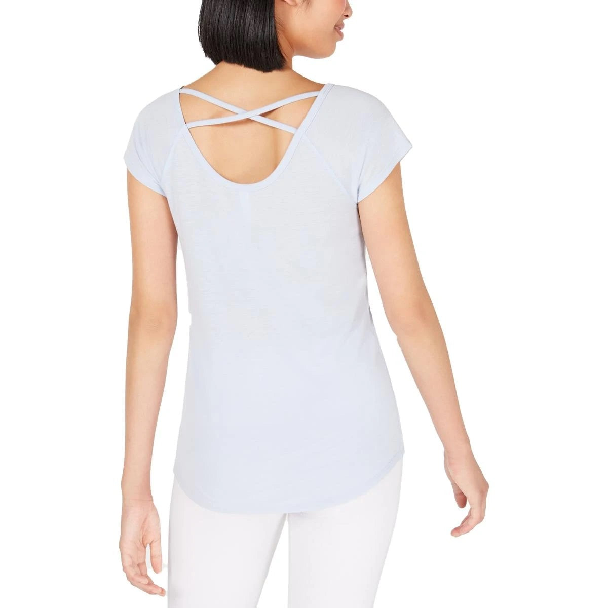 Ideology Women's Trust The Universe Graphic Yoga T-Shirt Blue Size Medium