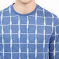 Alfani Men's Textured Grid Pullover Jacquard Blue Size Medium