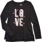 Epic Threads Big Girls Love T-Shirt Black Size Extra Large