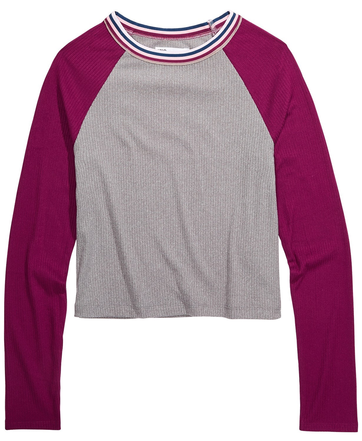 Epic Threads Big Girls Colorblocked Top Grey Size Large